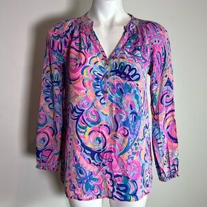 Lilly Pulitzer ELSA TOP 100% silk